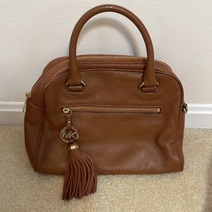Michael Kors light brown leather purse.